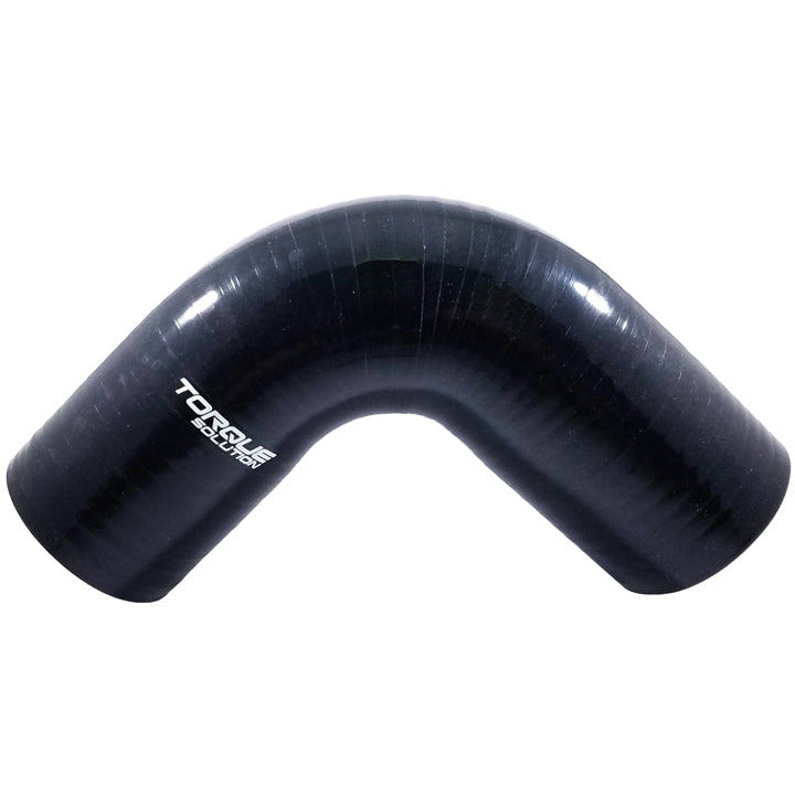 Torque Solution 90 Degree Silicone Elbow: 3 inch Black Universal Torque Solution Silicone Couplers & Hoses