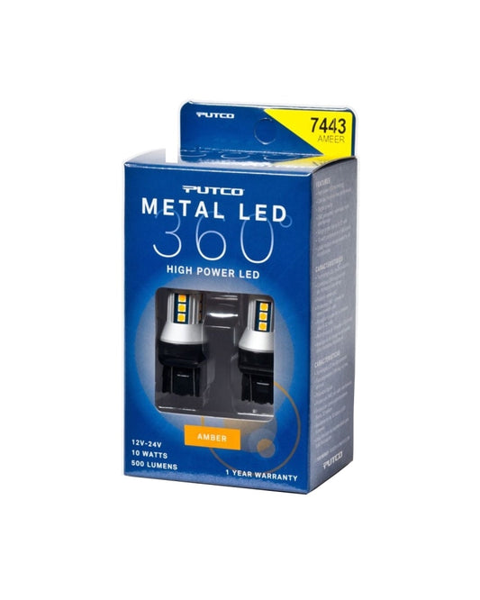 Putco 7443 - Amber Metal 360 LED