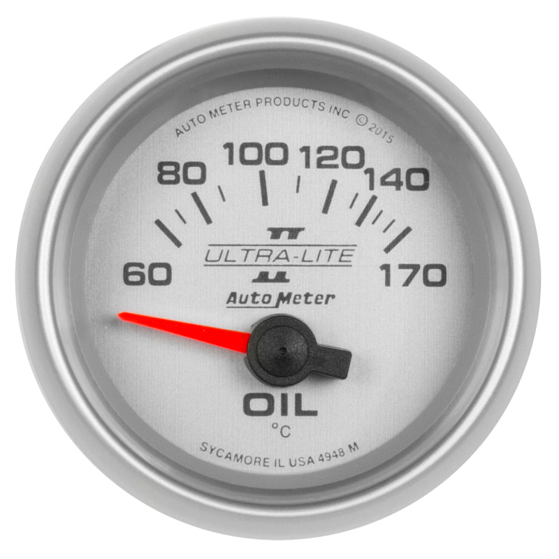 Autometer Ultra-Lite II Gauge Oil Temp 2 1/16in 60-170f Electric Ultra-Lite II AutoMeter Gauges