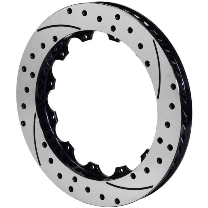 Wilwood Rotor-SV-SRP 72 Iron-LH-BLK-Drill 14.00 x 1.25 - 12 on 8.75in Wilwood Brake Rotors - 2 Piece