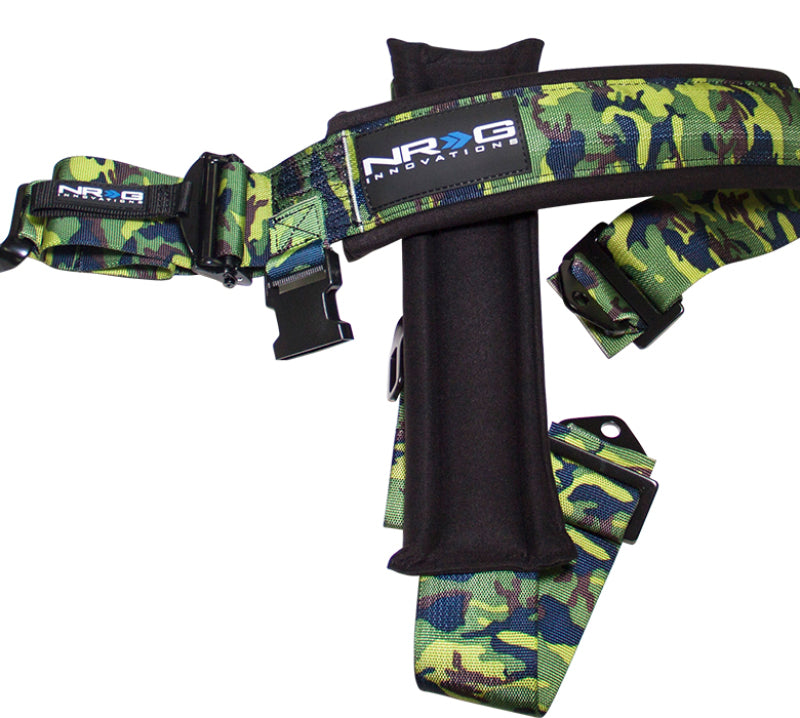 NRG SFI 16.1 5pt 3in. Seat Belt Harness/ Latch Link - Camo