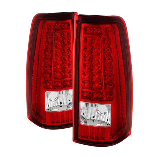 Xtune Chevy Silverado 1500/2500/3500 99-02 Version 2 LED Tail Lights Red Clear ALT-ON-CS99-G2-LED-RC SPYDER Tail Lights