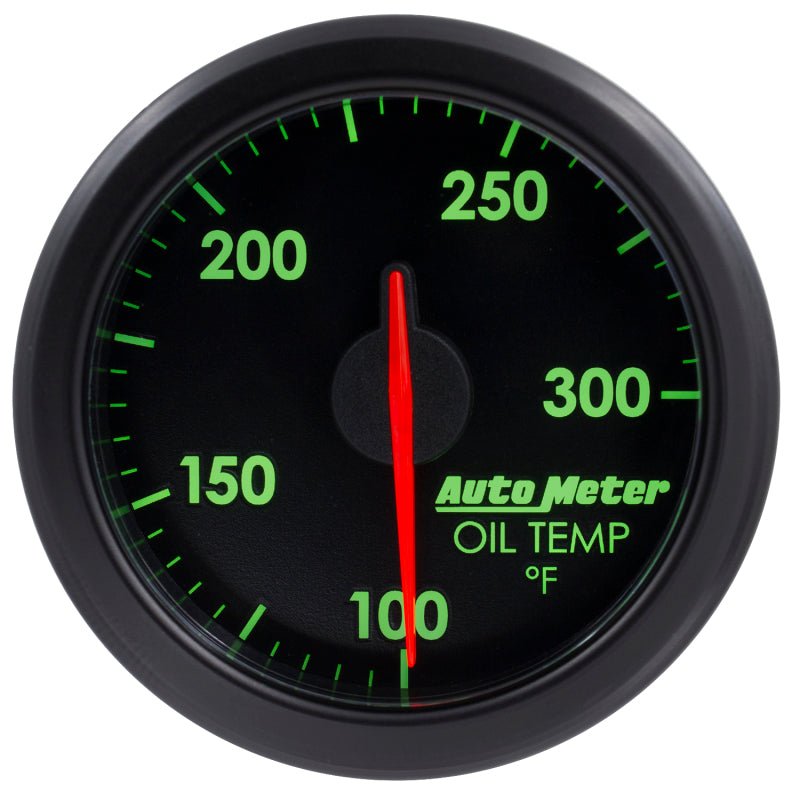 Autometer Airdrive 2-1/6in Oil Temp Gauge 100-300 Degrees F - Black AutoMeter Gauges