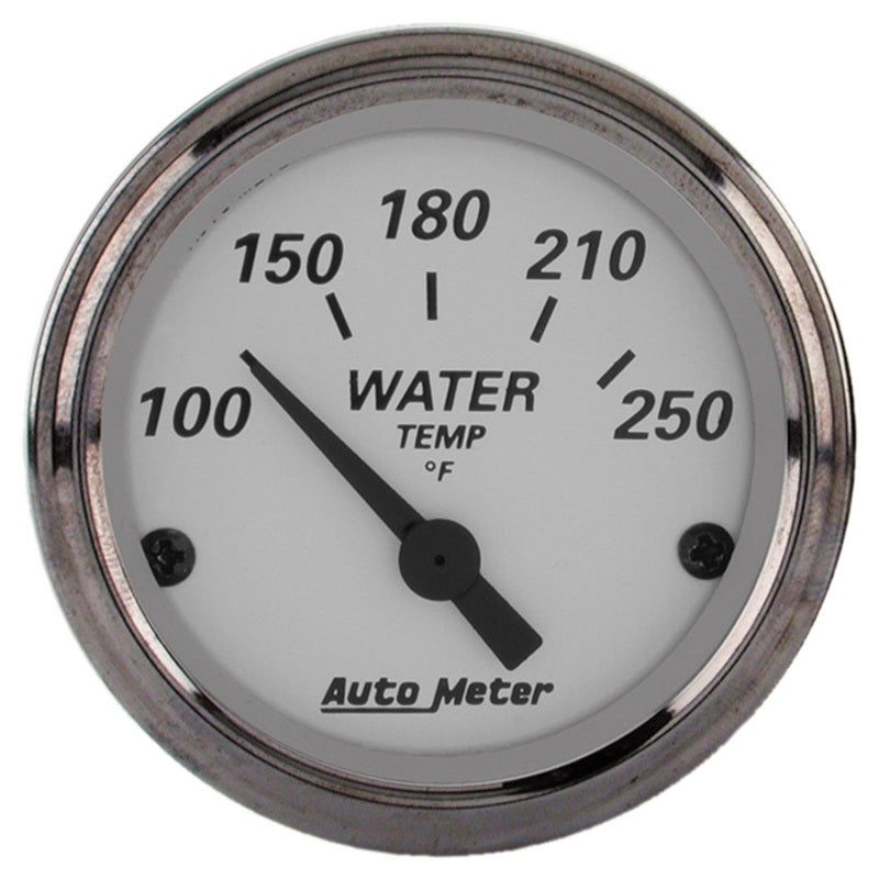 AutoMeter Gauge Water Temp 2-1/16in. 250 Deg. F Elec American Platinum AutoMeter Gauges