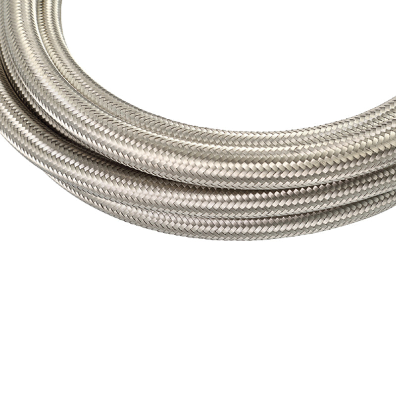 Mishimoto 10Ft Stainless Steel Braided Hose w/ -4AN Fittings - Stainless Mishimoto Oil Line Kits