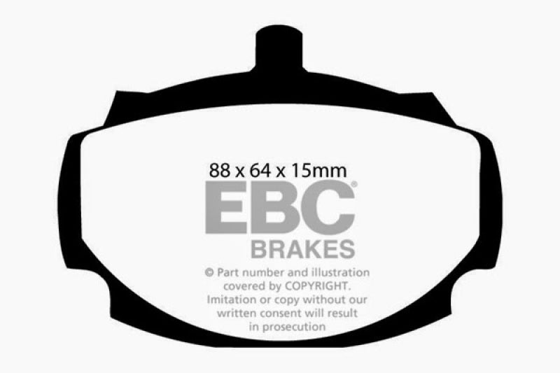 EBC 62-81 Mg MGB 1.8 Redstuff Front Brake Pads