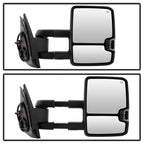 xTune Chevy Silverado 07-13 Heated Amber LED Signal Mirrors Chrome MIR-CSIL07S-G3C-PWH-AM-SET