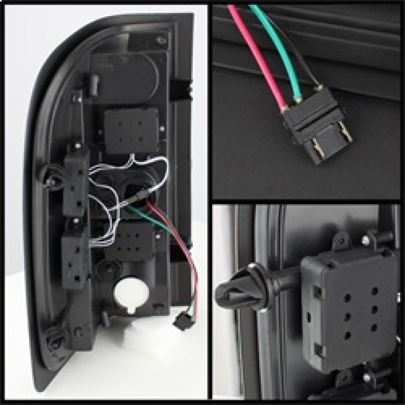 xTune Chevy Silverado 07-13 LED Tail Lights Black ALT-JH-CS07-LED-BK