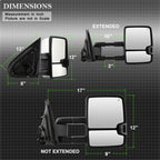 xTune Chevy Silverado 14-16 Heated Amber LED Signal Mirror Chrome MIR-CSIL14S-G3C-PWH-AM-SET