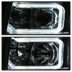 xTune Chevy Silverado 1500/2500/3500 07-13 Halo Projector Headlights Chrome PRO-JH-CS07-LED-C