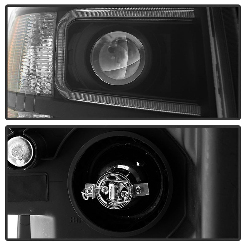 xTune Chevy Silverado 1500/2500/3500 07-13 Projector Headlights Black PRO-JH-CS07-LED-BK