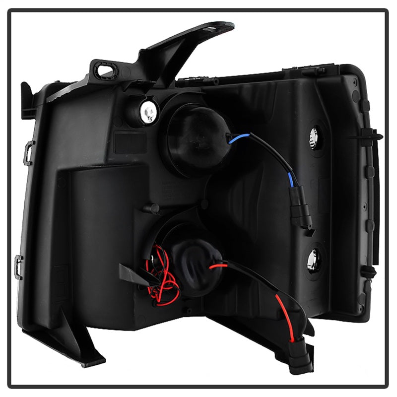 xTune Chevy Silverado 1500/2500/3500 07-13 Projector Headlights Black PRO-JH-CS07-LED-BK