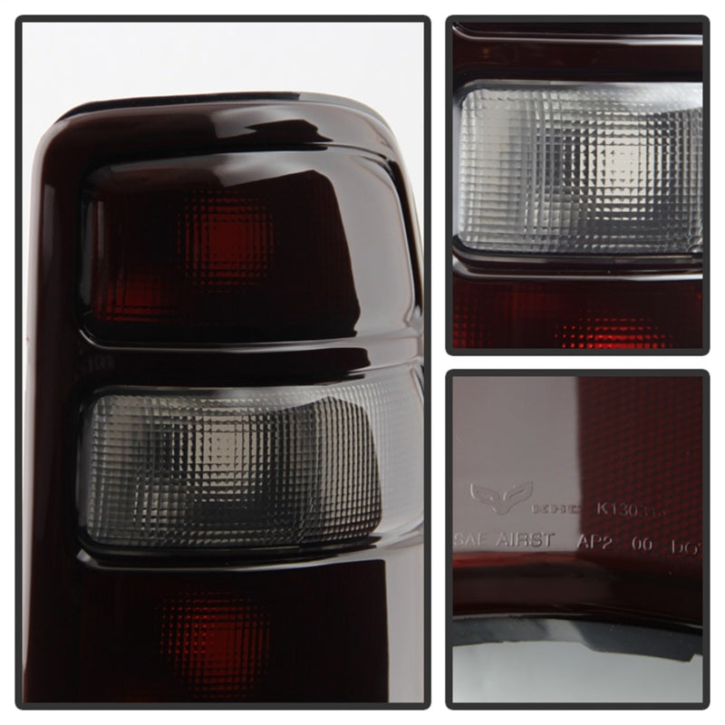 xTune GMC Yukon 00-06 OEM Style Tail Lights w/ Black Rim Red Smoked ALT-JH-CSUB00-OE-RSM