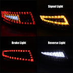 xTune Porsche 911 997 05-08 LED Tail Lights Red Clear ALT-ON-P99705-LED-RC
