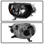 xTune Toyota Tacoma 2012-2015 OEM Style Headlights Black HD-JH-TTA12-AM-BK