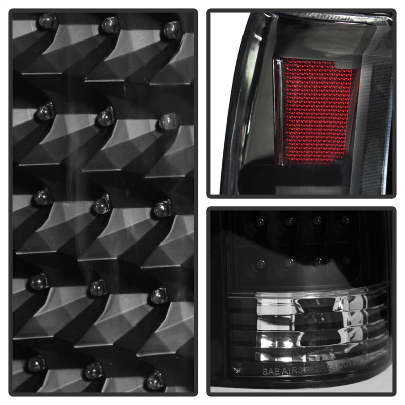 xTune Yukon Denali 99-00 LED Tail Lights Black ALT-JH-CCK88-LED-BK