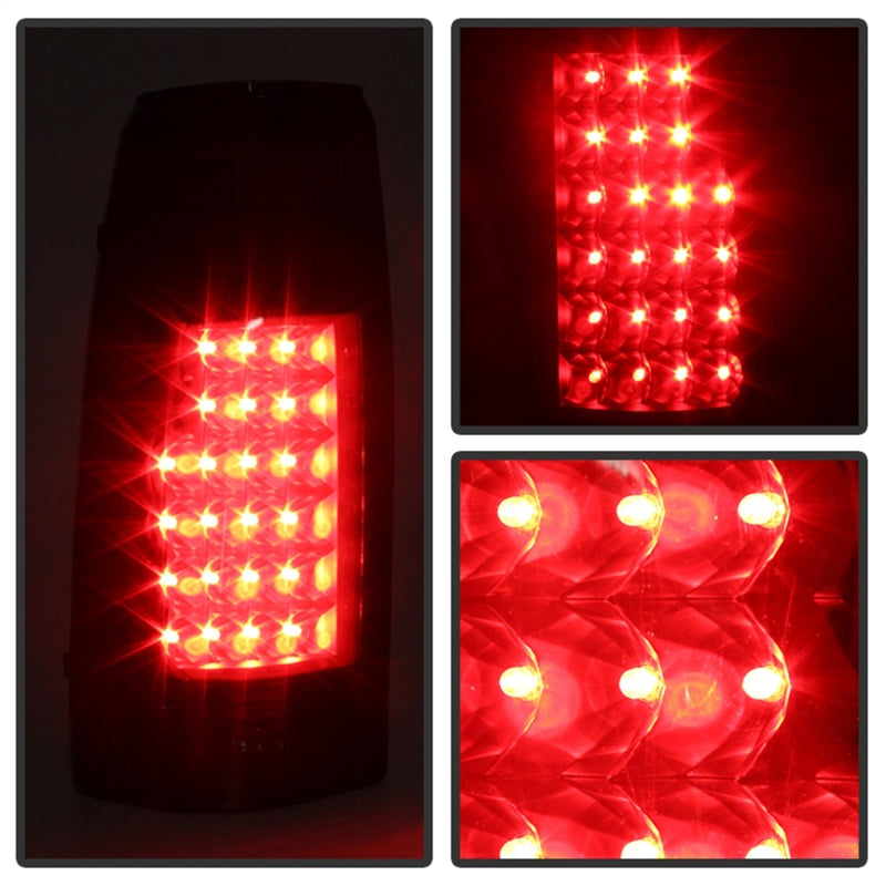 xTune Yukon Denali 99-00 LED Tail Lights Black Smoked ALT-JH-CCK88-LED-BKSM