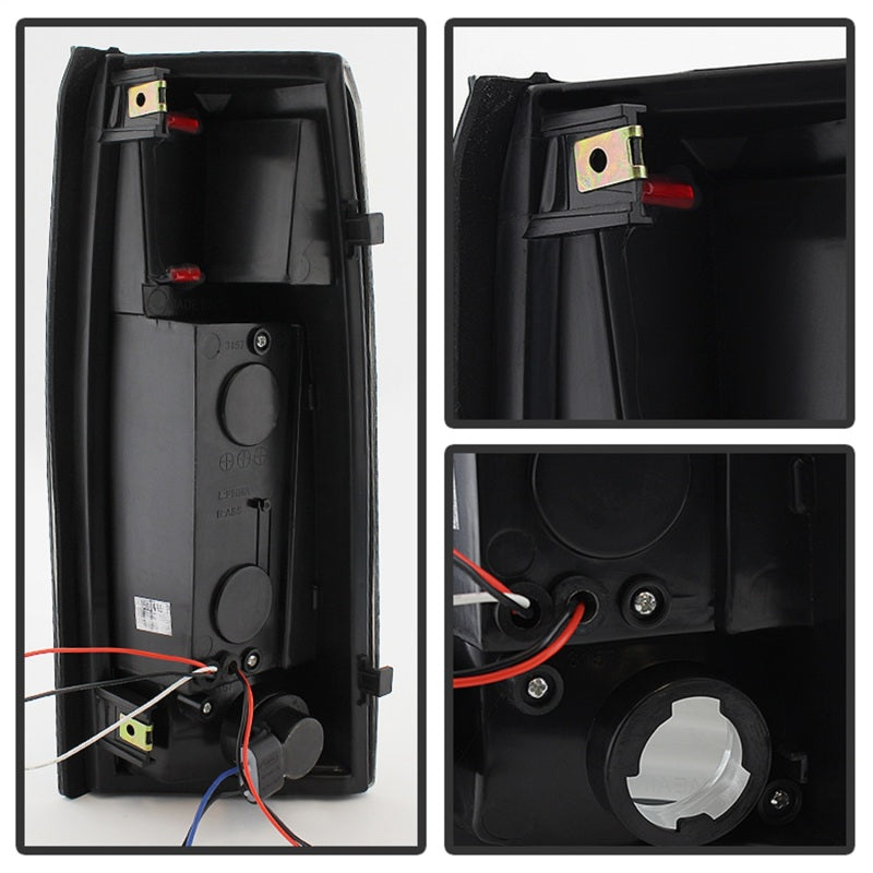 xTune Yukon Denali 99-00 LED Tail Lights Black Smoked ALT-JH-CCK88-LED-BKSM